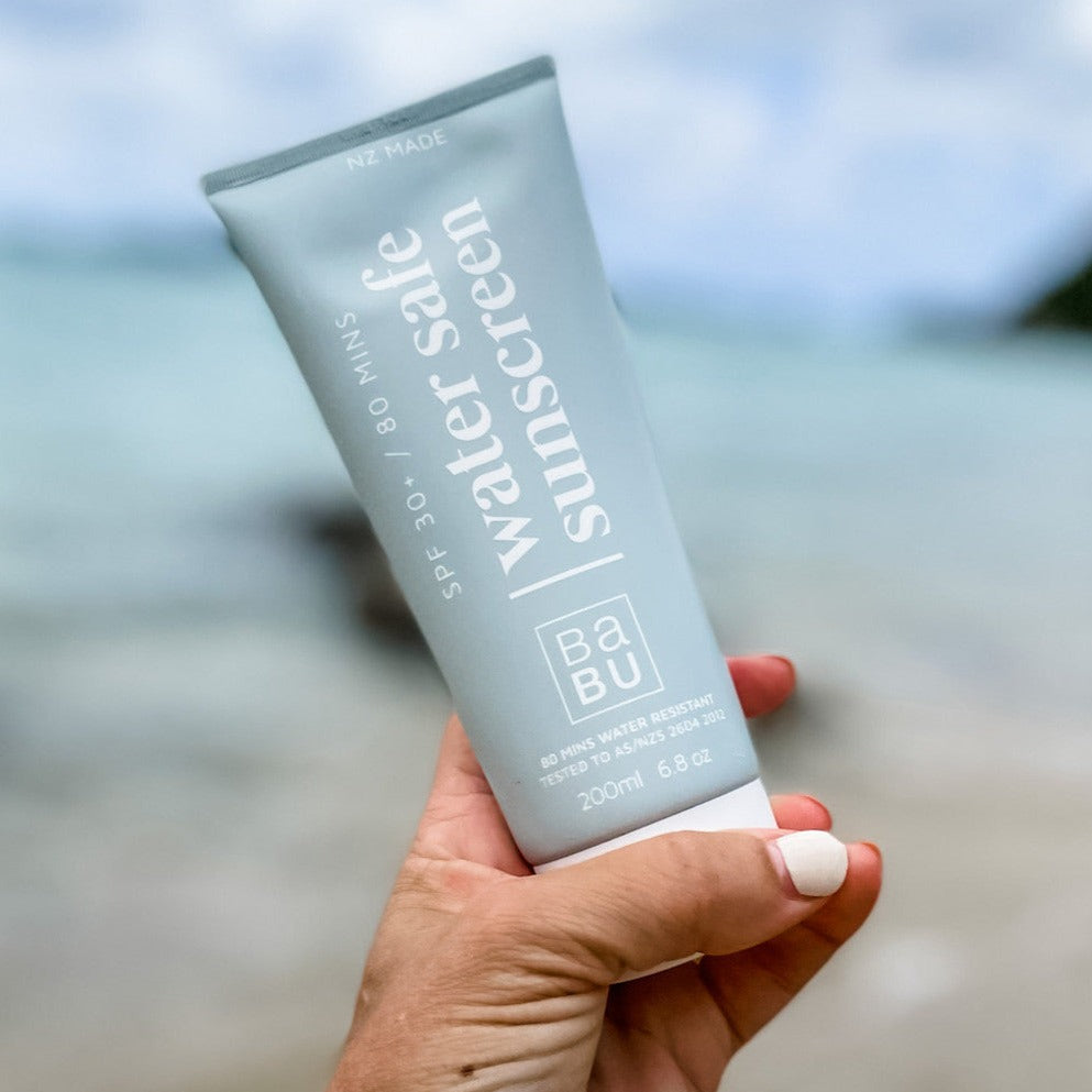 Babu Water Safe Sunscreen | 200ml available at Bear & Moo