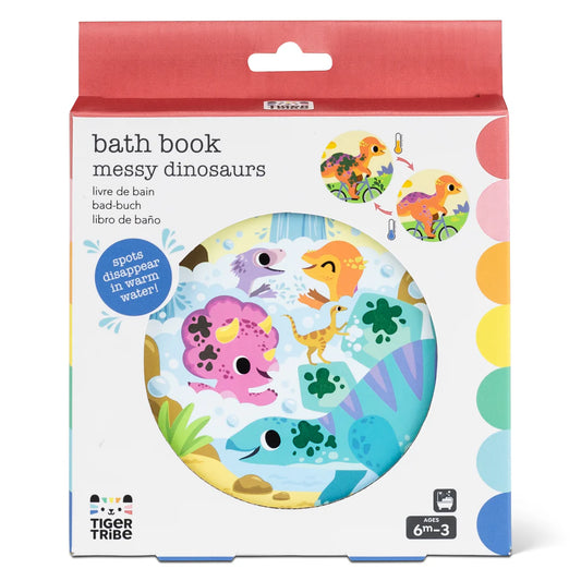 Tiger Tribe Bath Book | Messy Dinosaurs available at Bear & Moo