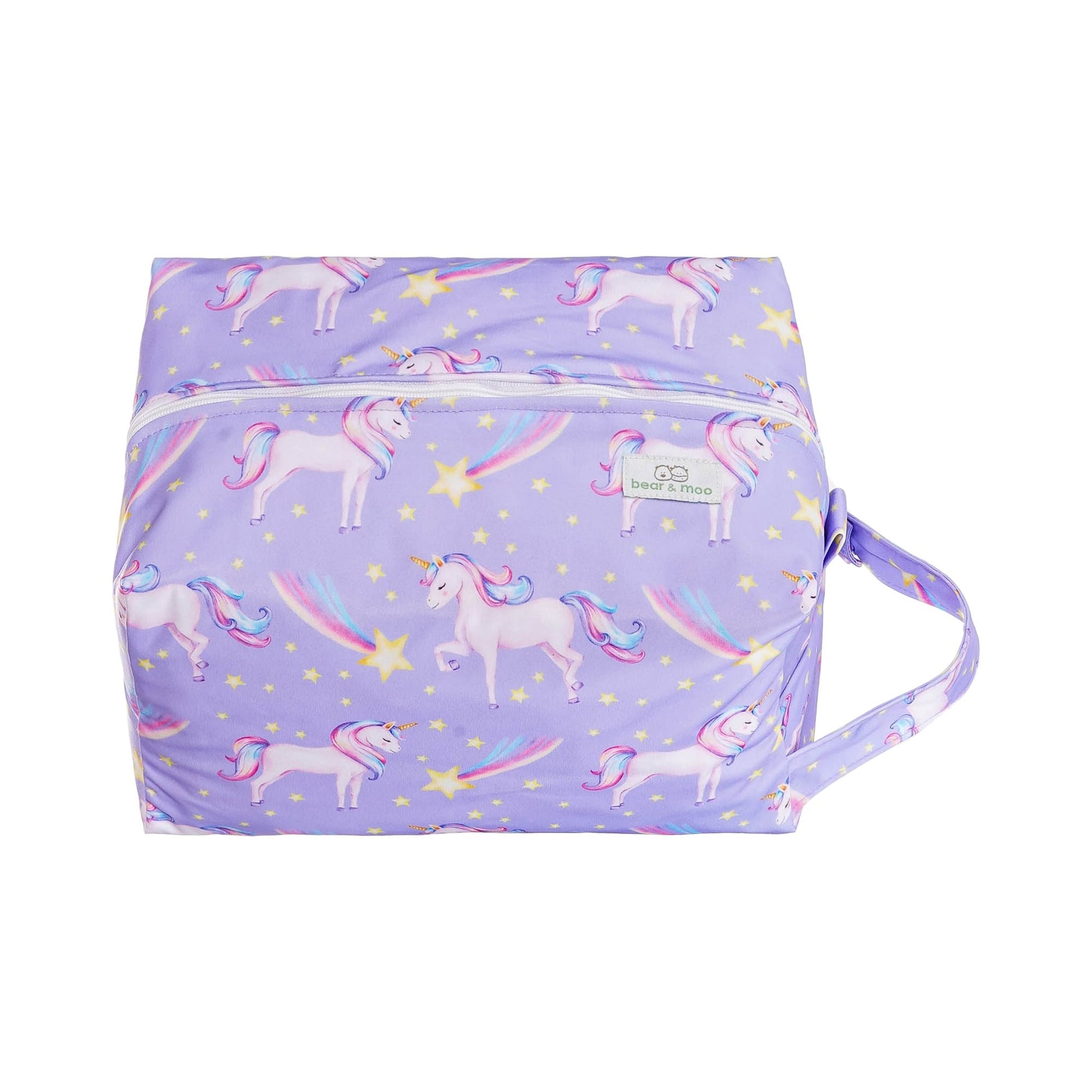 Bear & Moo Nappy Pod in Unicorn Magic print