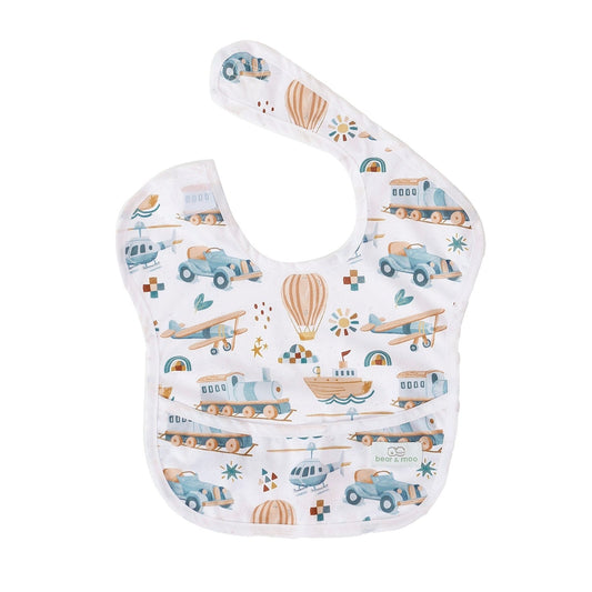 Classic Bib made with waterproof PUL material from Bear & Moo