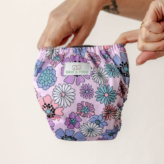Vintage Blossom Newborn Nappy