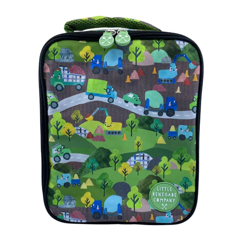 Little Renegade Company Insulated Lunchbox in Wheels n Roads available at Bear & Moo