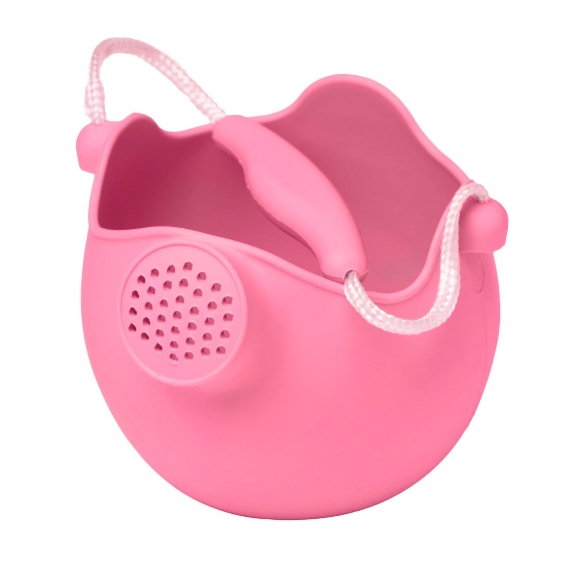Scrunch Watering Can in Flamingo Pink | Scrunch Beach Toys available at Bear & Moo