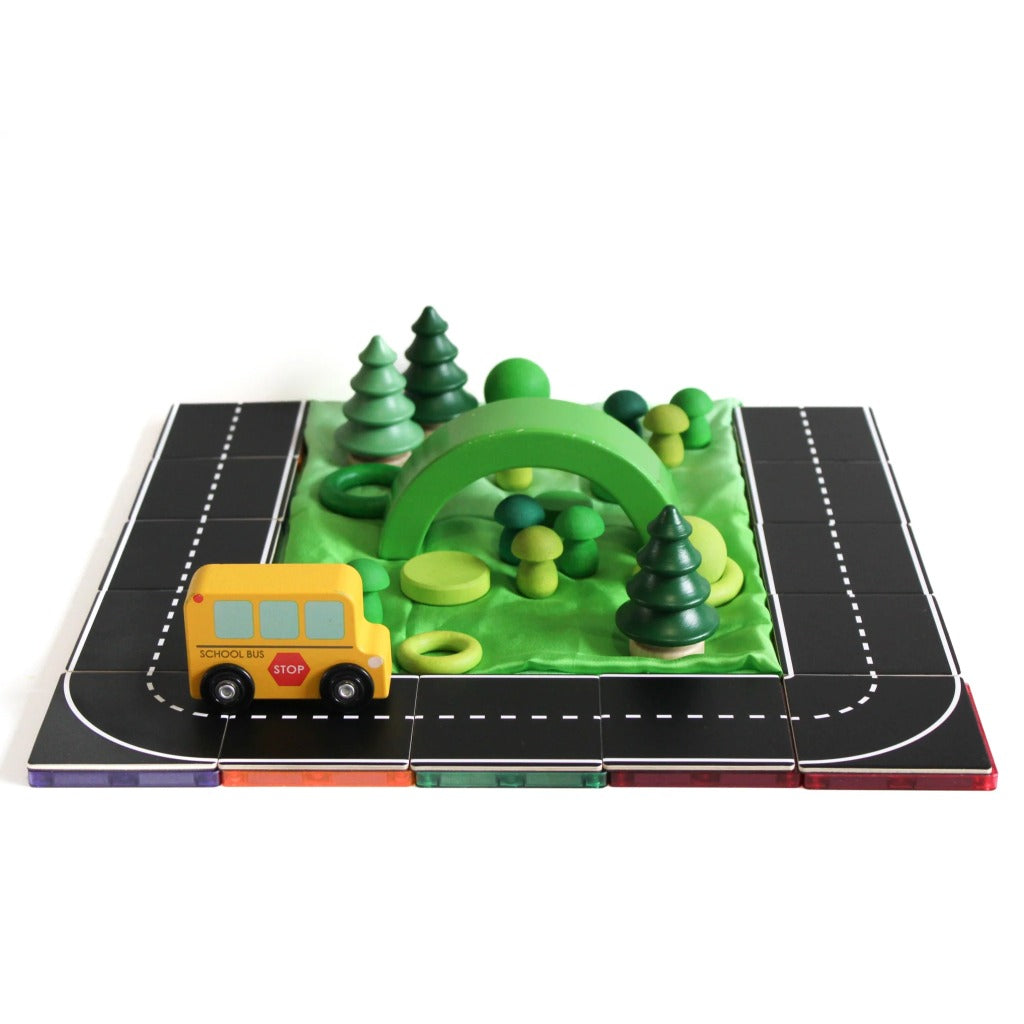 Learn and Grow Magnetic Tile Topper | Road Pack available at Bear & Moo