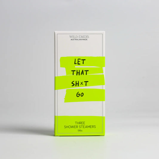 Wild Emery Shower Steamer 3 Pack | Let That Sh*t Go available at Bear & Moo