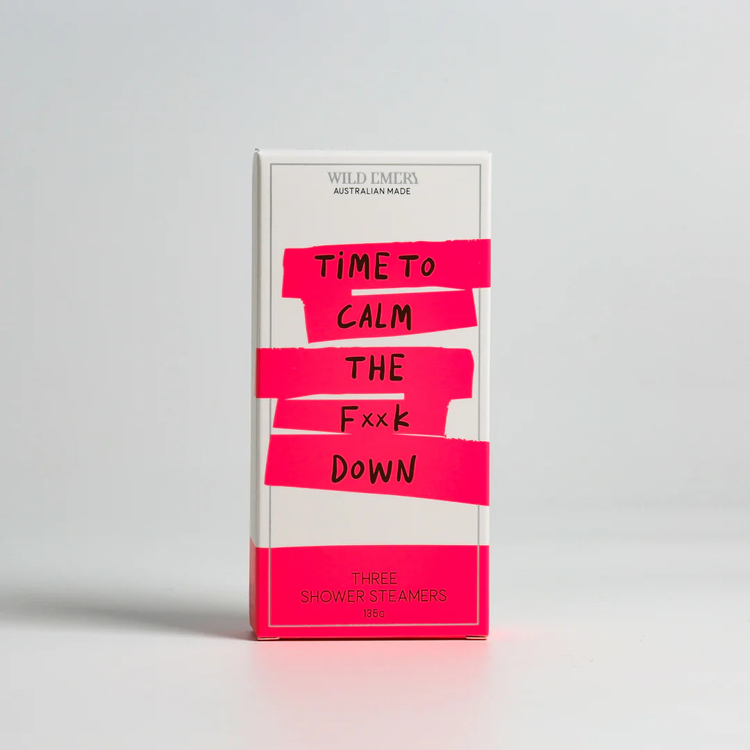 Wild Emery Shower Steamer 3 Pack | Time to Calm the F**k Down available at Bear & Moo