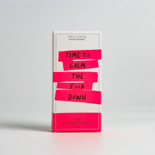 Wild Emery Shower Steamer 3 Pack | Time to Calm the F**k Down available at Bear & Moo
