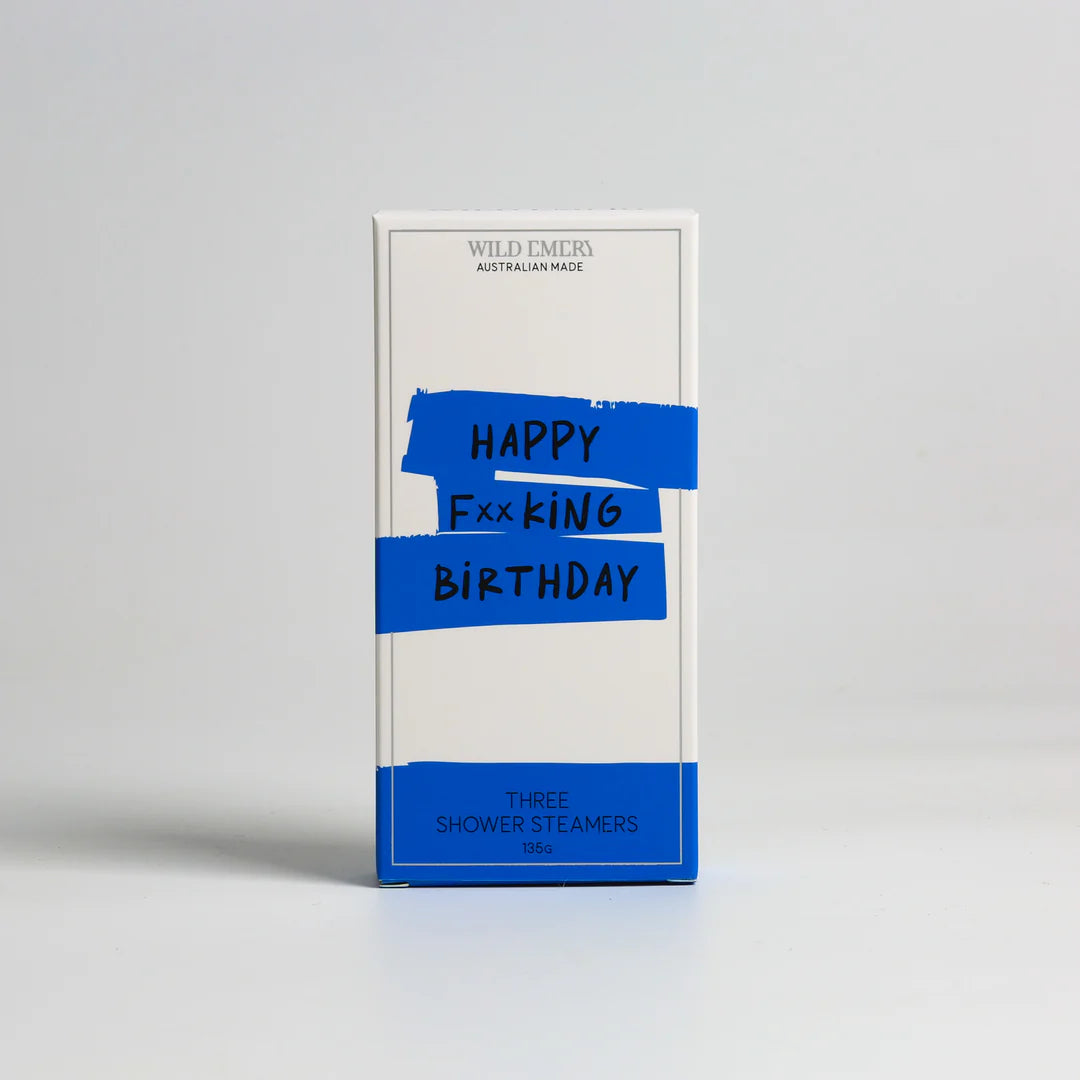 Wild Emery Shower Steamer 3 Pack | Happy F**king Birthday  available at Bear & Moo