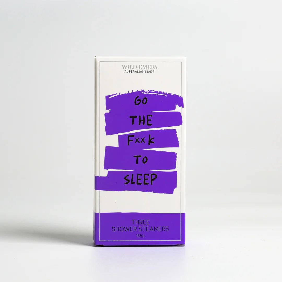 Wild Emery Go The F**k To Sleep | 3 pack shower steamers available at Bear & Moo