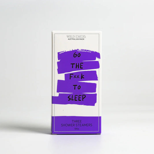 Wild Emery Go The F**k To Sleep | 3 pack shower steamers available at Bear & Moo