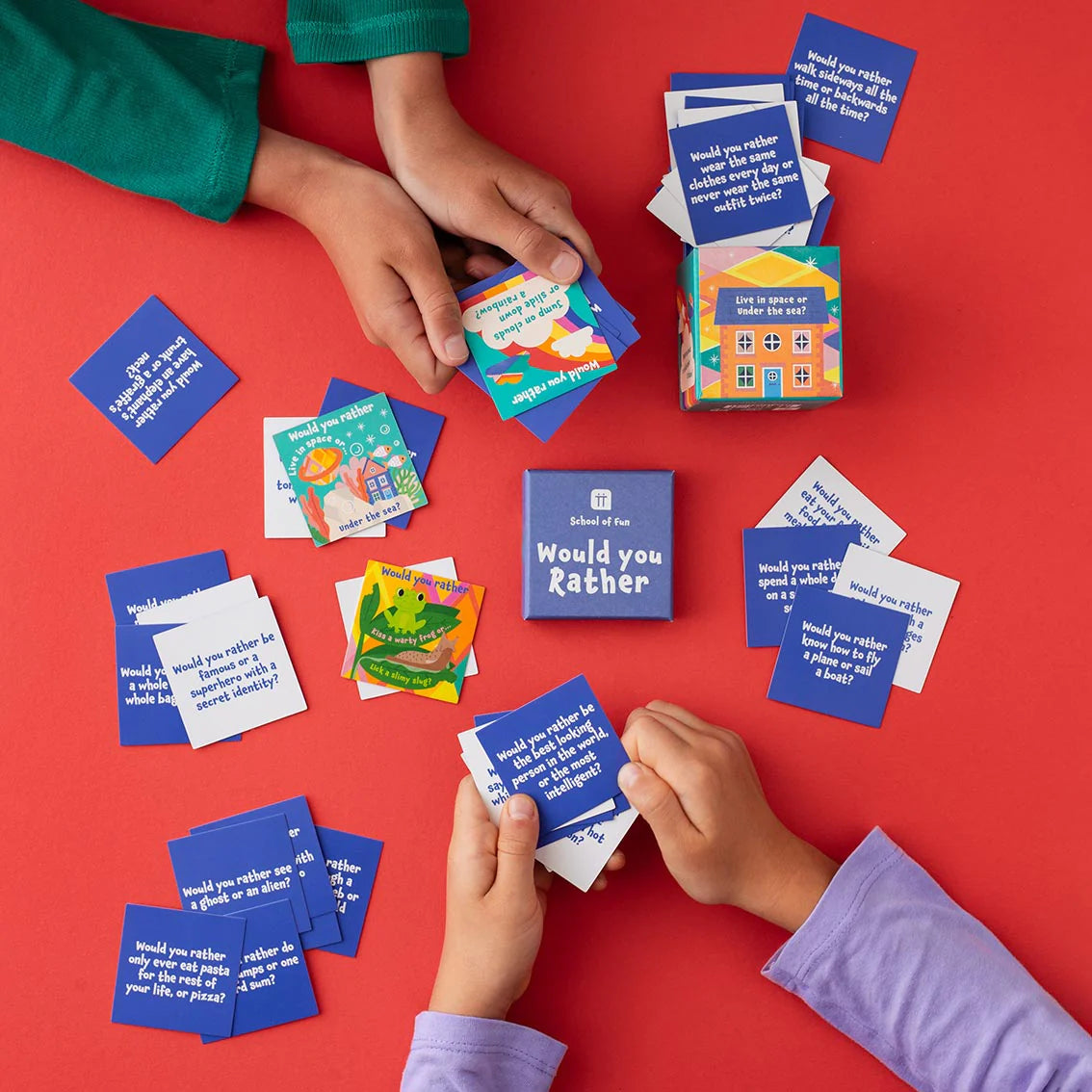 You Monkey School of Fun Would You Rather Trivia Box available at Bear & Moo