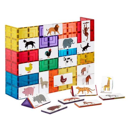 Learn & Grow Magnetic Tile Topper | Duo Animal Puzzle Pack available at Bear & Moo