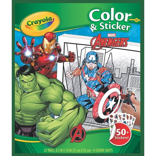 Crayola Colour & Sticker Activity Set | Marvel Avengers available at Bear & Moo