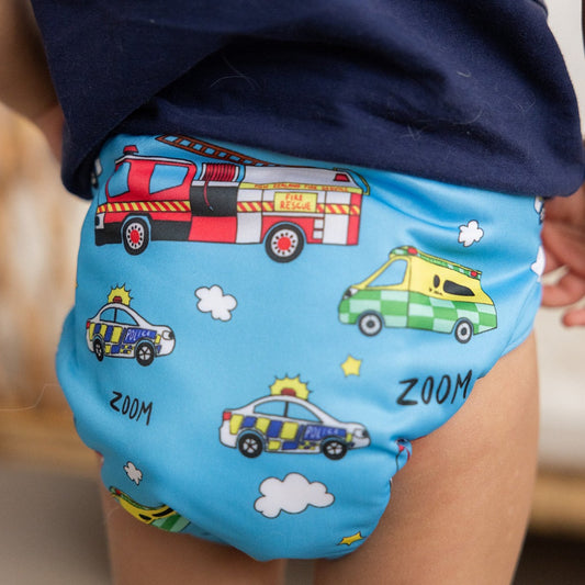 Bear & Moo Reusable Bamboo Charcoal and Microfibre Newborn Nappy in NZ Emergency Vehicles