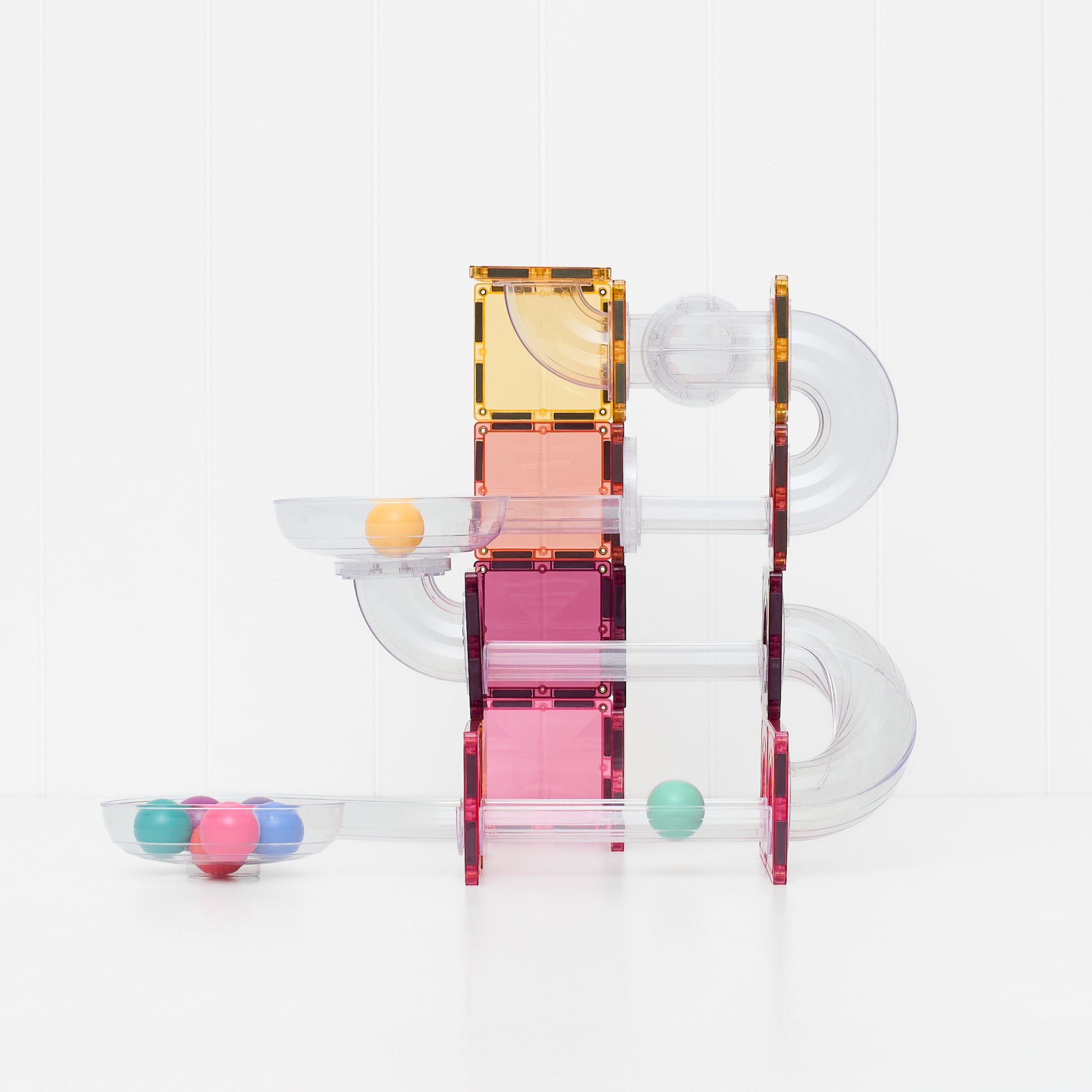 CONNETIX 114 Piece Pastel Ball Run Pack pieces