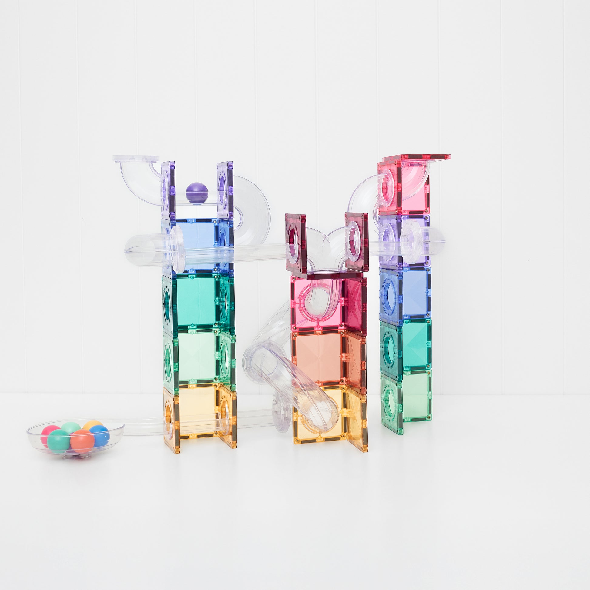 CONNETIX 114 Piece Pastel Ball Run Pack ball run build