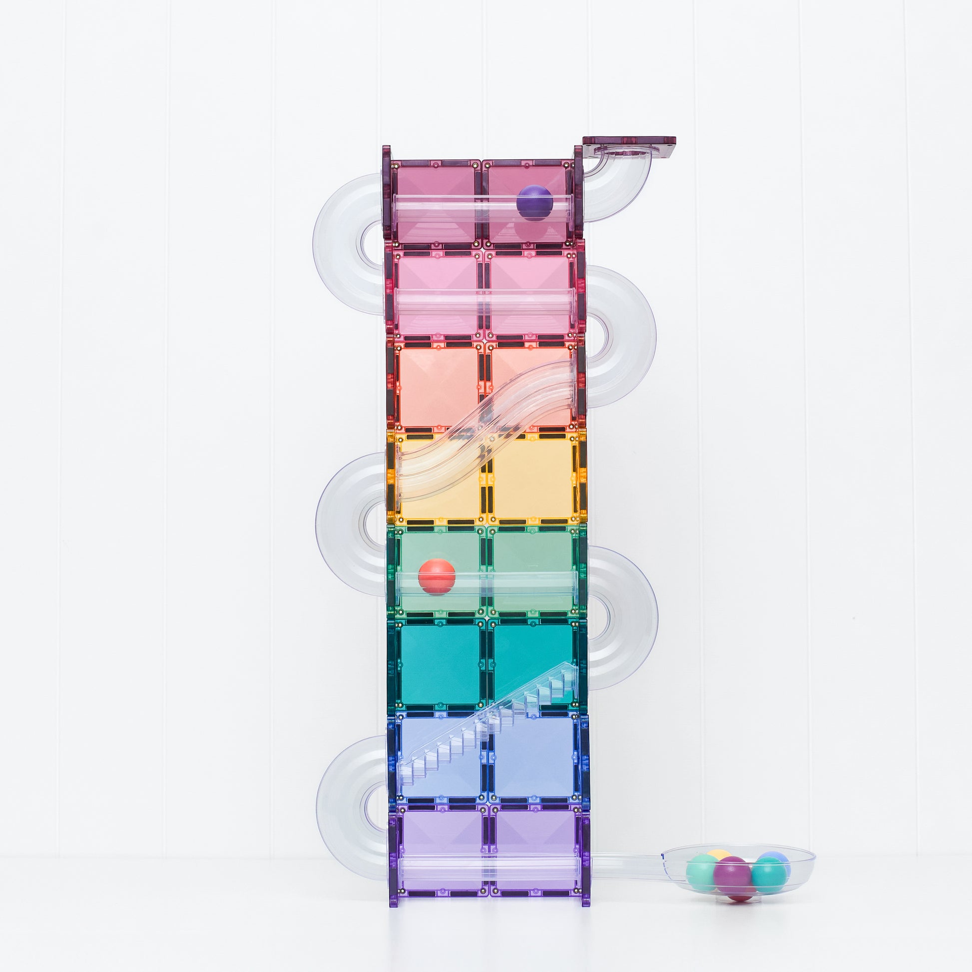 CONNETIX 114 Piece Pastel Ball Run Pack play scene