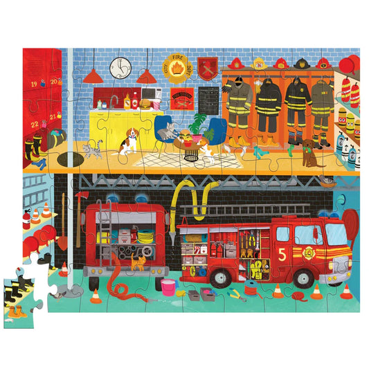 Fire Station | 50 Piece Flat House Puzzle