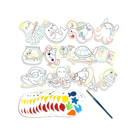 Playful Painters Easy Watercolour Painting Kit | Ocean Fun