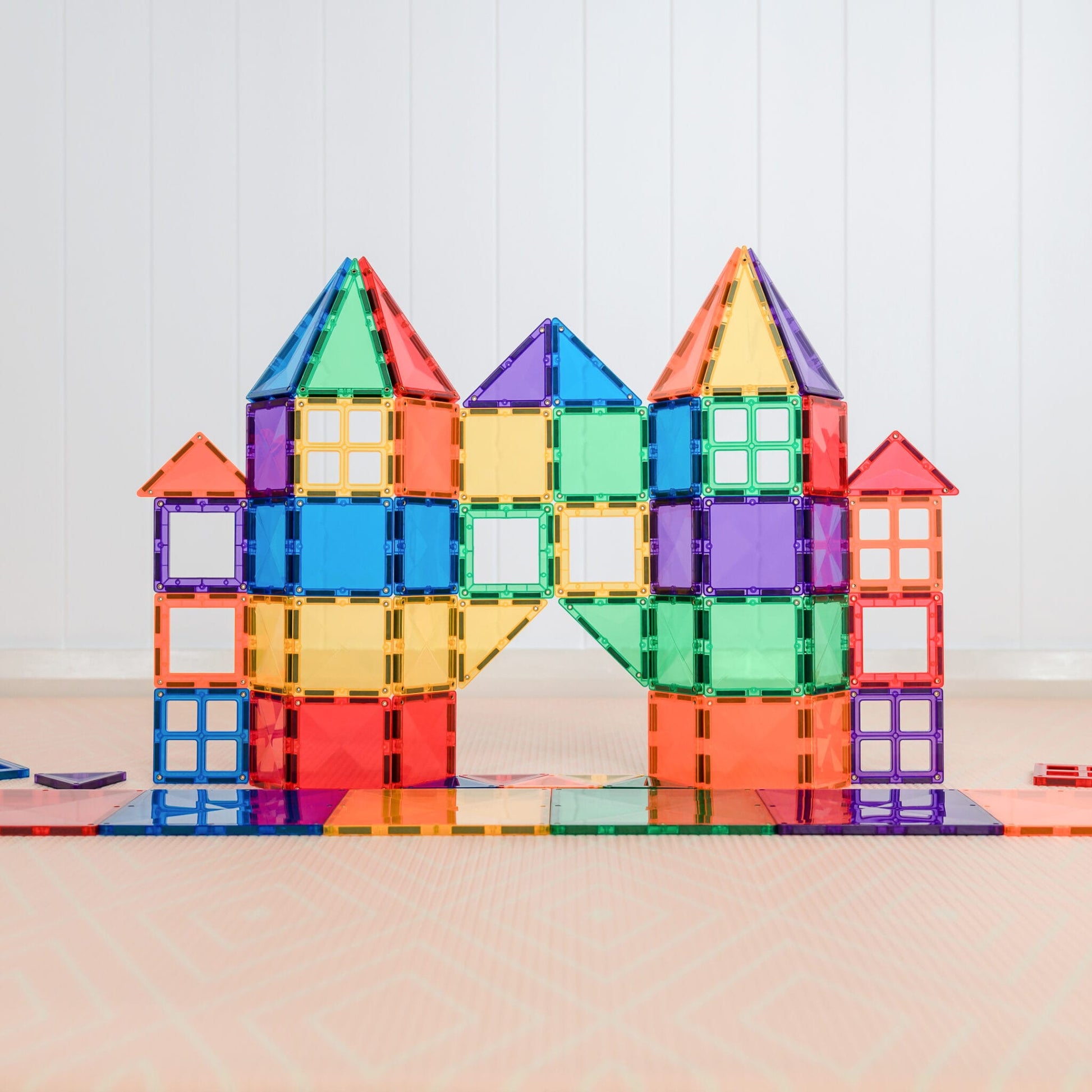 Connetix Tiles | 60 Piece Rainbow Starter Pack available at Bear & Moo