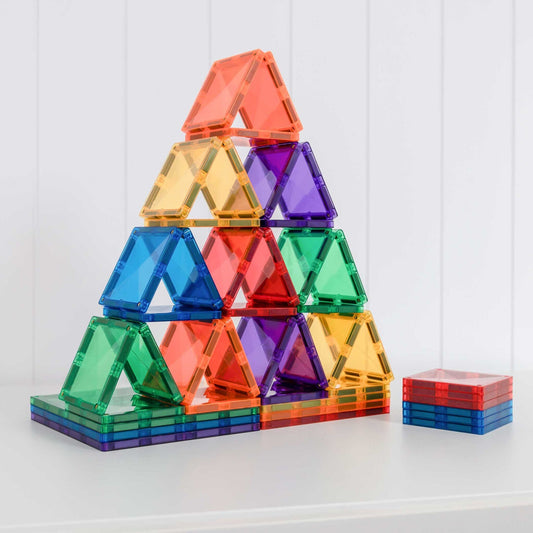 Connetix Tiles | 42 Piece Rainbow Square Pack available at Bear & Moo