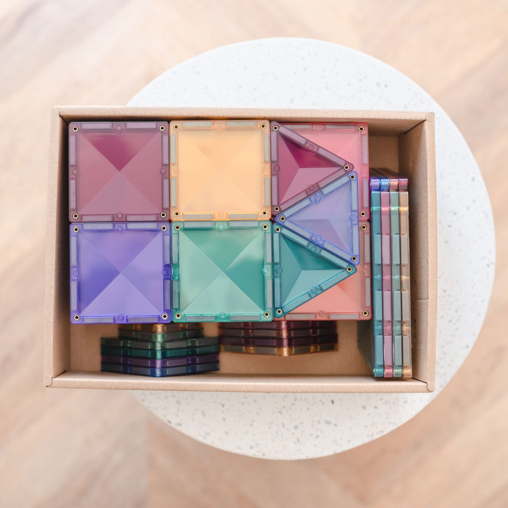Connetix Tiles | 64 Piece Pastel Starter Pack available at Bear & Moo