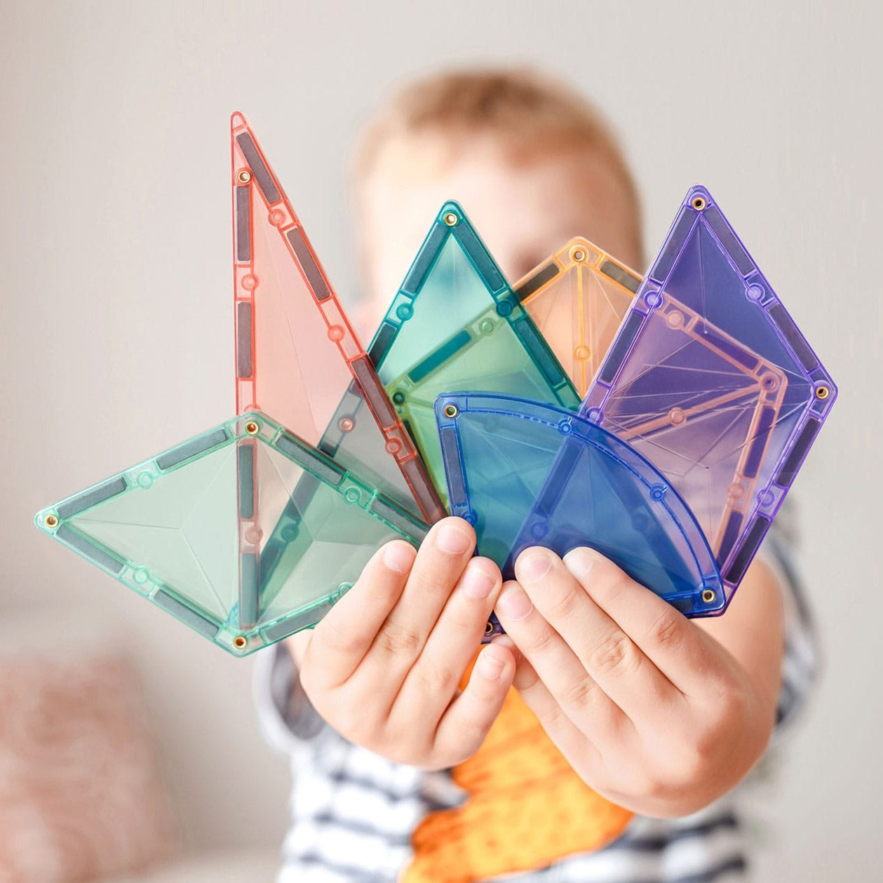 Connetix Tiles | 48 Piece Pastel Shape Expansion Pack available at Bear & Moo
