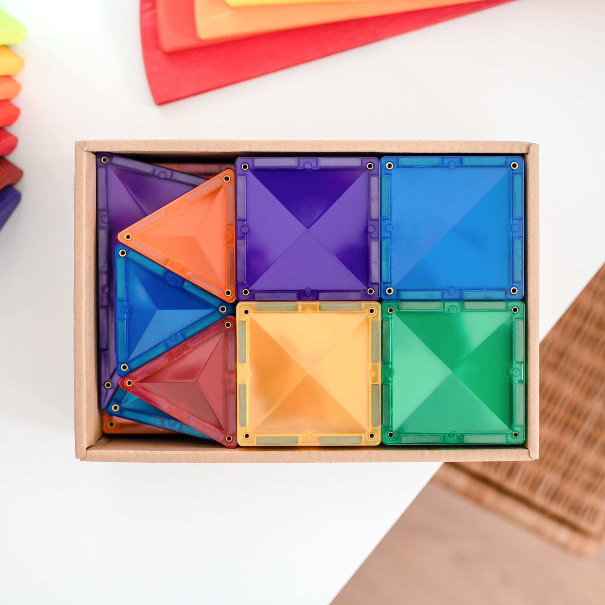 Connetix Tiles | 60 Piece Rainbow Starter Pack available at Bear & Moo