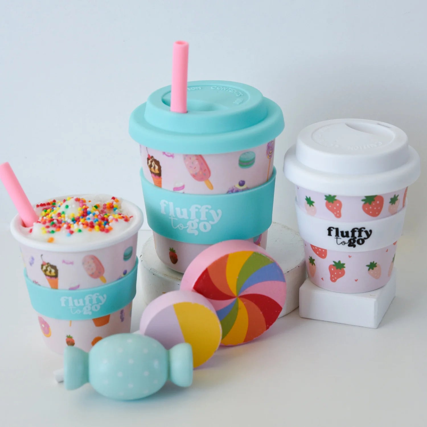 Fluffy to Go Hot Choccy Cups | Reusable Mug available at Bear & Moo