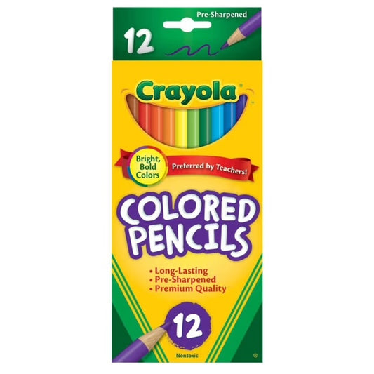 Crayola Coloured Pencils Full-Size 12 Pack available at Bear & Moo