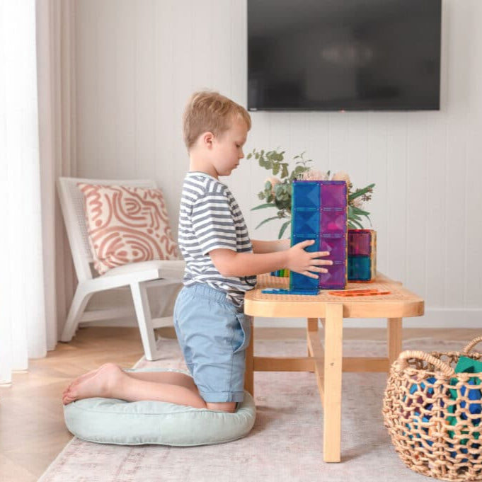 CONNETIX Magnetic Tiles 18 Piece Rainbow Rectangle Pack available at Bear & Moo