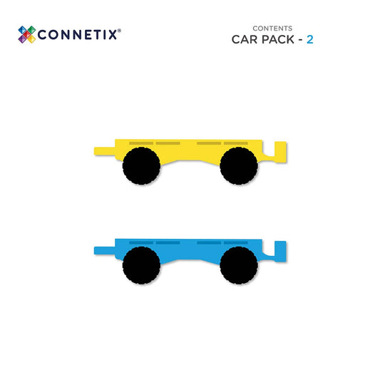 CONNETIX 2 Piece Car Pack | Magnetic Tiles from Bear & Moo