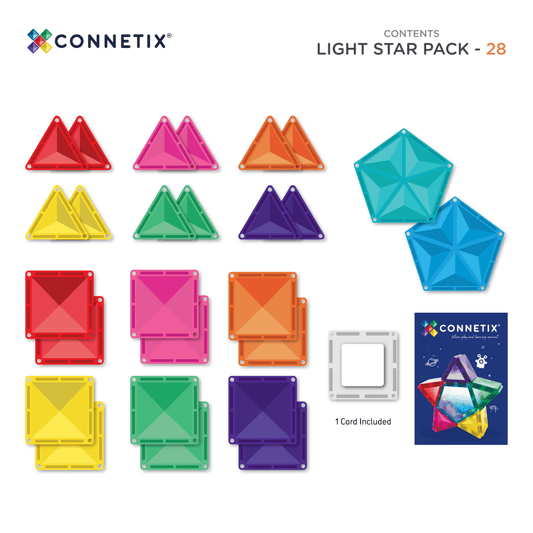 Connetix Light Star Pack | 28 Piece