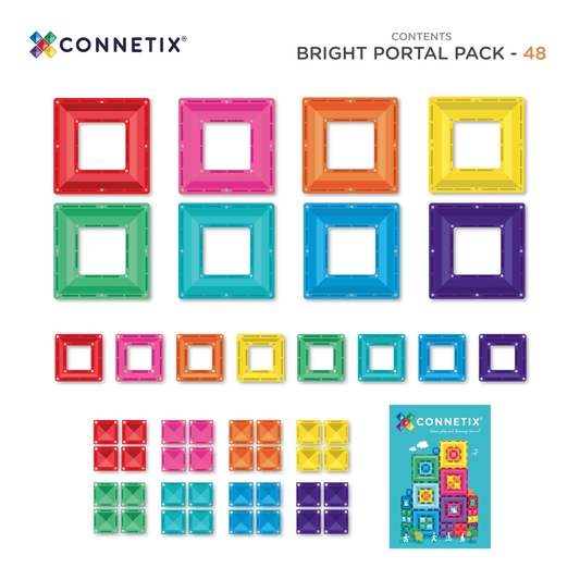 Connetix Bright Portal Pack | 48 Piece