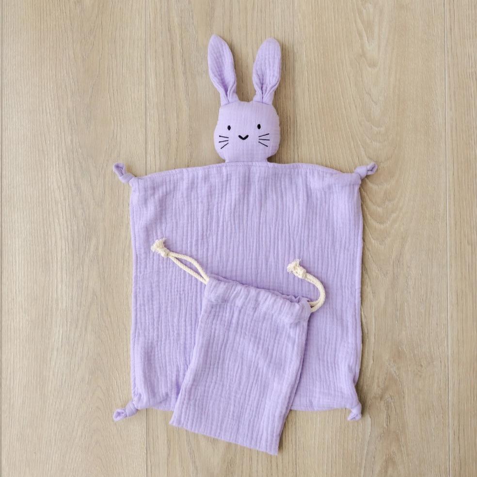 Bear & Moo Muslin Comforter | Bunny Soft Toy