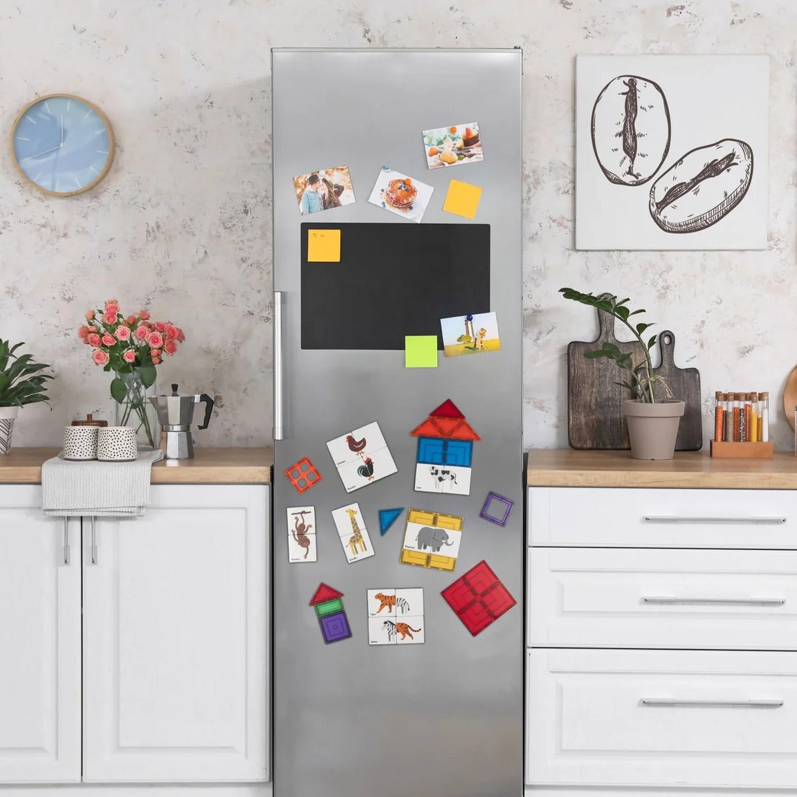 Learn & Grow Magnetic Tile Topper | Duo Animal Puzzle Pack available at Bear & Moo