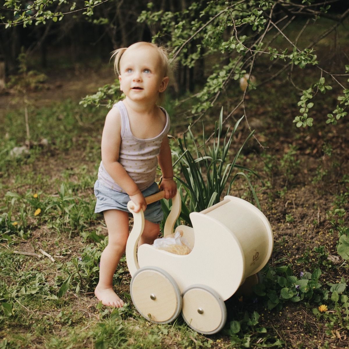 Kinderfeets Petit Pram | Wooden Toy Prams & Walkers available at Bear & Moo