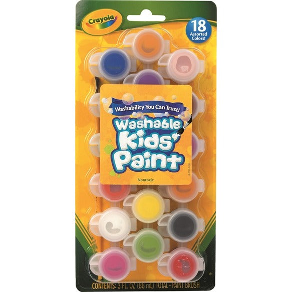 Crayola Washable Poster Paints With Brush 18 Pack available at Bear & Moo