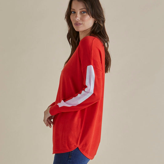 Betty Basics Sophie Knit Jumper | Red available at Bear & Moo