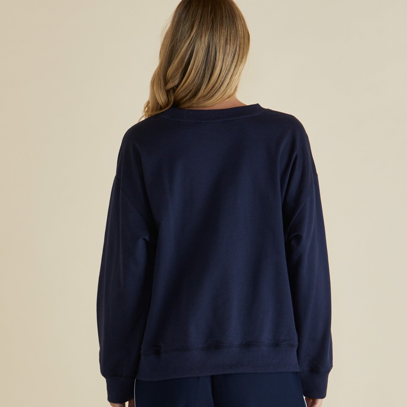 Betty Basics South Sweat | Navy available at Bear & Moo