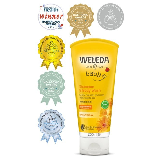 Weleda Calendula Shampoo & Body Wash available at Bear & Moo | 200ml