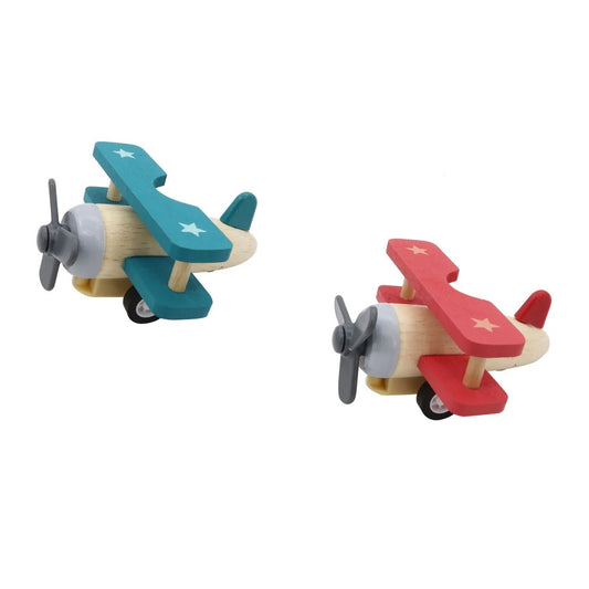 Wooden Pull-Back Plane | Allen Trading Wooden Toys available at Bear & Moo