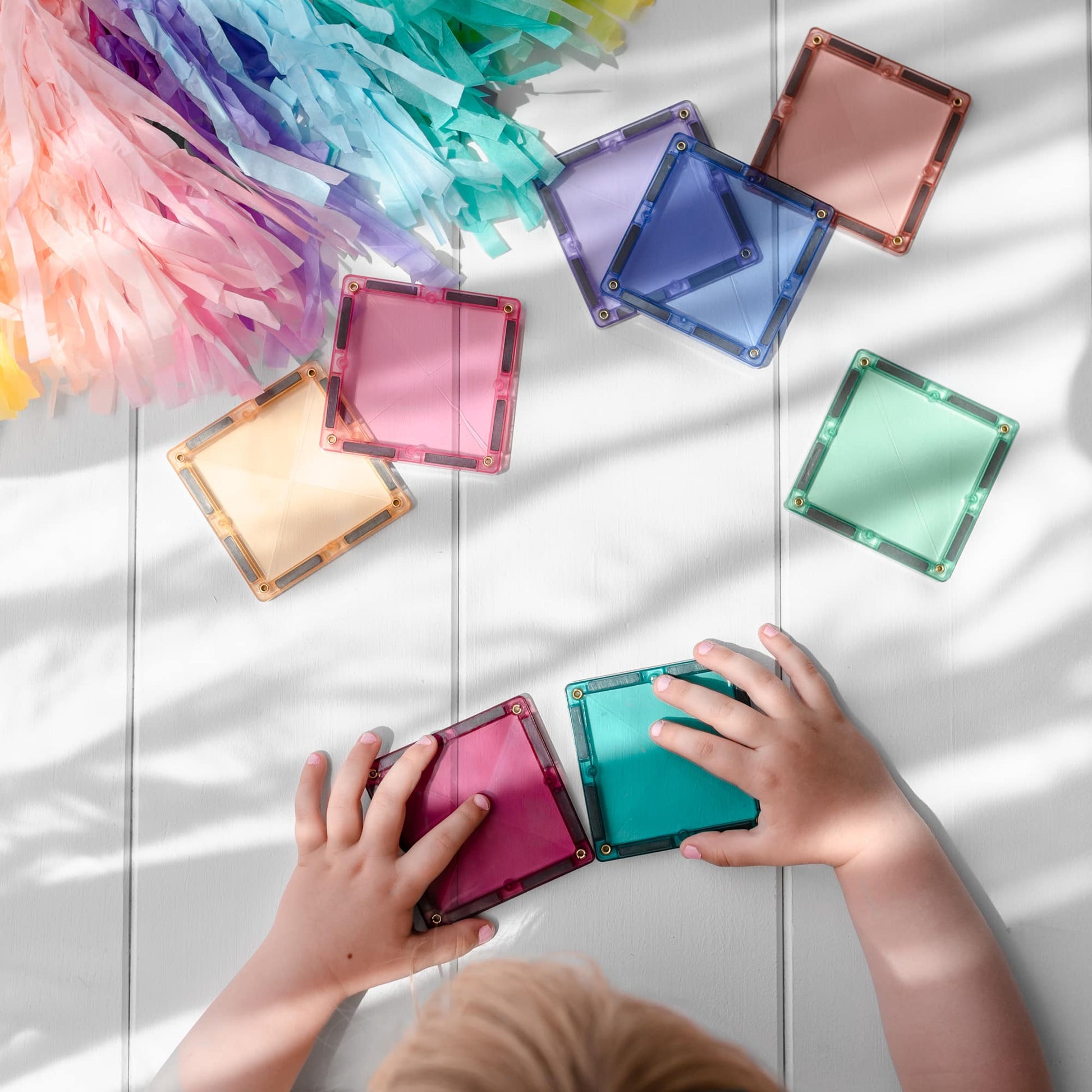 Connetix Tiles | 120 Piece Pastel Creative Pack available at Bear & Moo