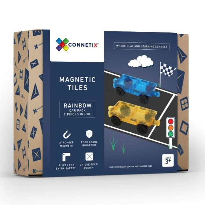 Connetix 2 Piece Car Pack | Magnetic Tiles from Bear & Moo