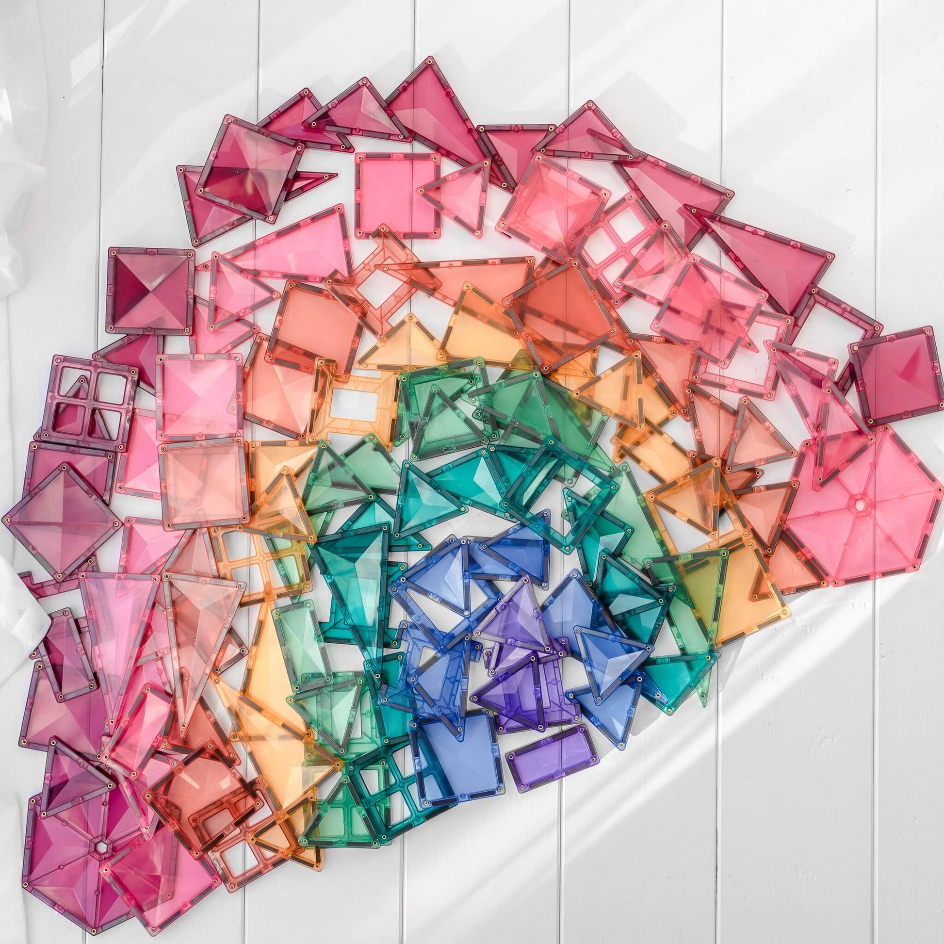 Connetix Tiles | 202 Piece Pastel Mega Pack available at Bear & Moo