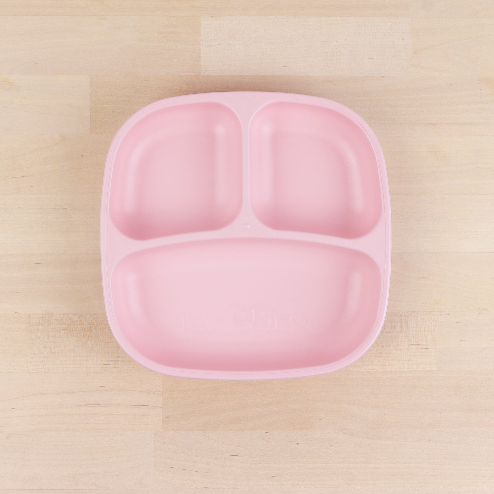 Re-Play Divided Plate 7" plate in Ice Pink from Bear & Moo