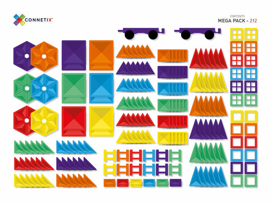 CONNETIX Tiles | 212 Mega Rainbow Pack available at Bear & Moo