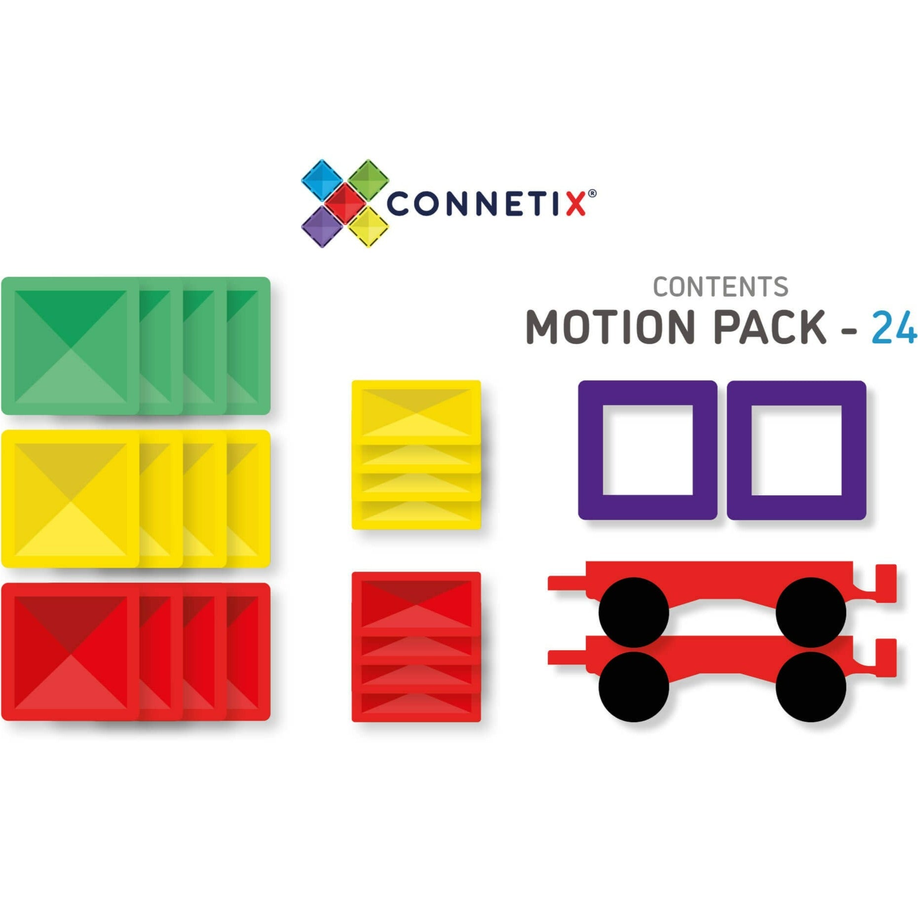 24 Piece Motion Pack | Magnetic Tiles by Connetix from Bear & Moo