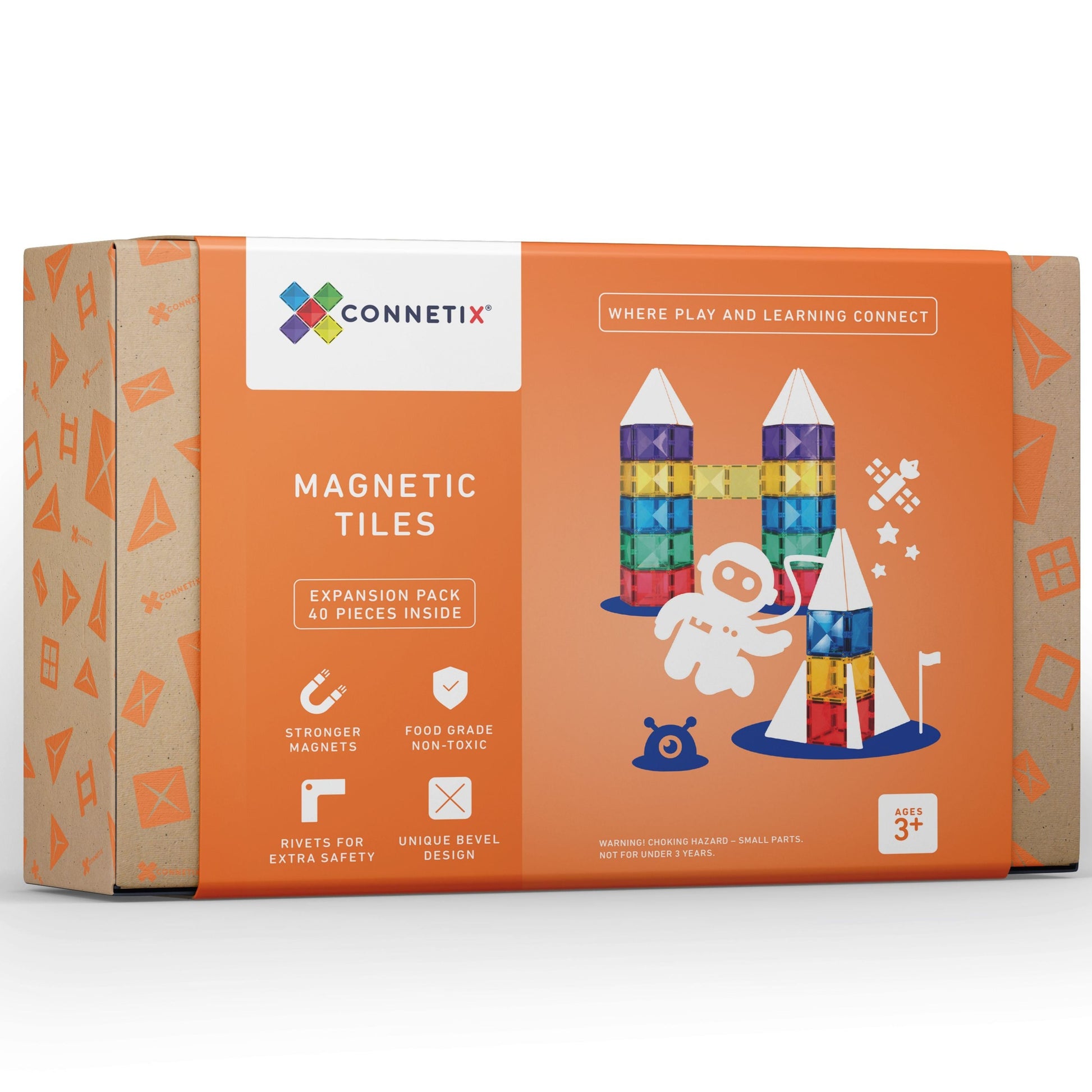 Connetix Tiles | 40 Piece Expansion Pack available at Bear & Moo