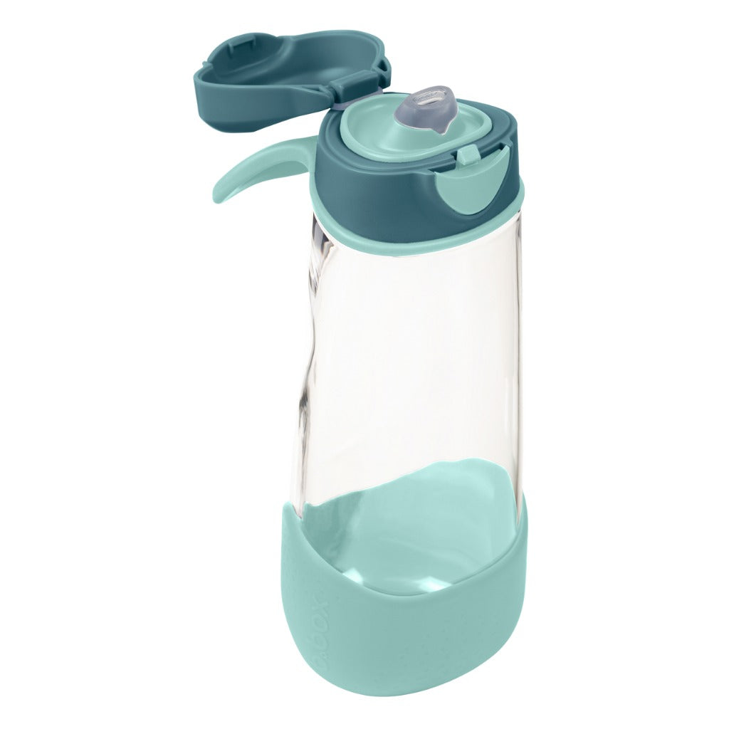 b.box Sport Spout Bottle 600ml in Emerald Forest available at Bear & Moo